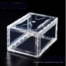 Large Clear Magnetic Stackable Drop Front Shoe Box